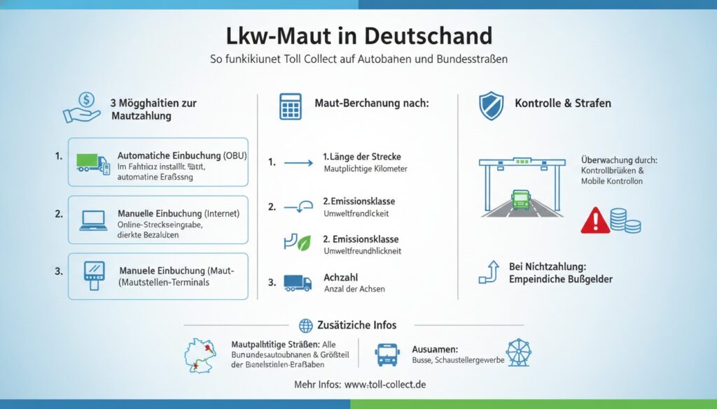 Lkw-Maut in Deutschland: So funktioniert Toll Collect auf Autobahnen und Bundesstraßen